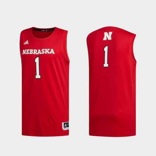 Men Nebraska Cornhuskers Scarlet Swingman Basketball Jersey